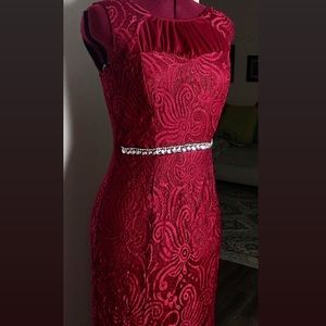 SOLD - Burgundy Lace Dress